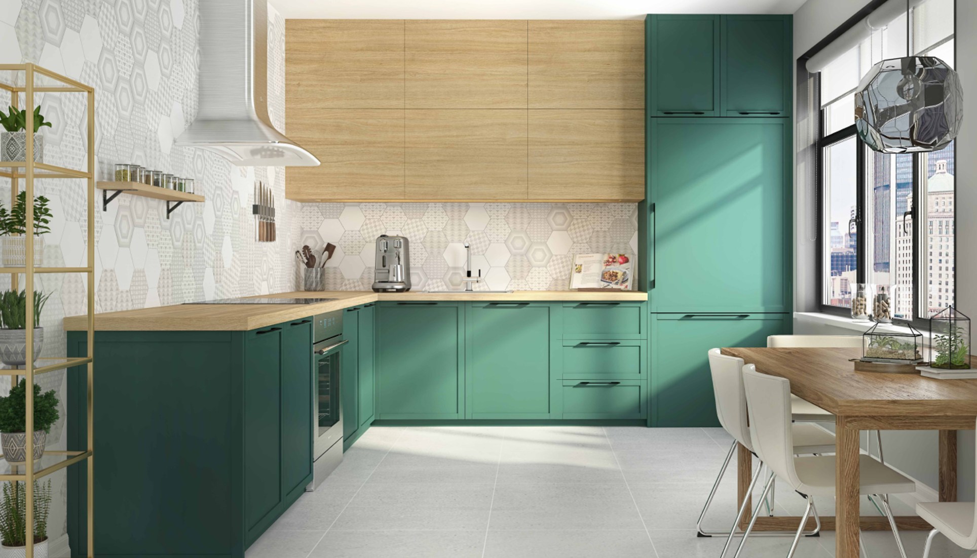 Modern kitchen with melamine cabinetry